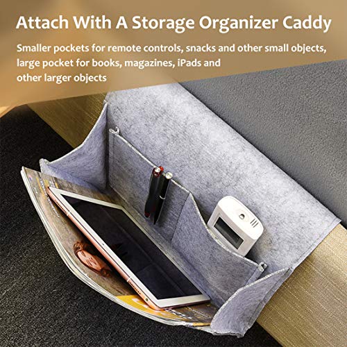 Tirrinia Bedside Shelf Table & Storage Organizer Caddy Cup & Pen