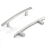 HESTIA HARDWARE 10 Pack - Satin Nickel Curved Bar