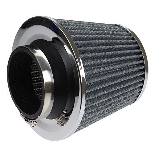 Universal High Performance Car Air Filter Induction Kit Sports Car Cone Air Filter Chrome Finish