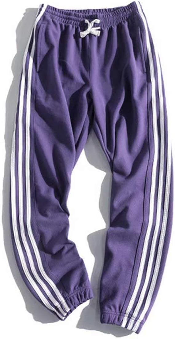 Amazon Smartes ラインパンツ メンズ トラックパンツ スウェットパンツ ロング レディース スキニー スポーツパンツ ウエスト調整可能 男女兼用 Ck Xf02 パープル L 服 ファッション小物 通販