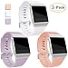 For Fitbit Ionic Bands Waterproof, Hotodeal Replacement Sport Strap Accessory Wristbands for Ionic Fitbit Smartwatch, 13 Classic Colors, Lavander+White+Pink, Small