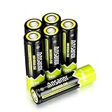 Ansanor For Samsung INR18650-25R 18650 Battery 2500mAh 3.7v, Rechargeable Flat Top Battery [6pcs]