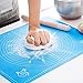 DYQWT Large Massive Pastry Fondant Silicone Work Rolling Baking Mat with Measurements GJD01,Blue