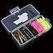 RUNCL Anchor Box - Paddle Tail Worms 2 Segments, Swimbaits, Soft Fishing Lures 2-1/8in (Pack of 40)