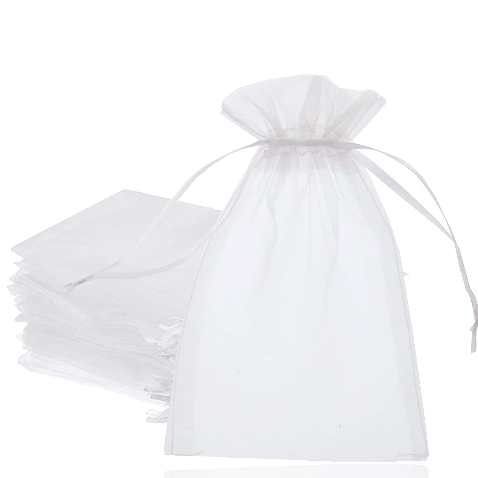 Organza Gift Bags 120 pcs 10x15cm, Amison Wedding Favour Bags Party Gift Wrap Bags Candy Bag Jewelry Pouch with Drawstring
