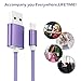 KidKer 4 Pack Lightning iPhone Charger Cables 3ft 3ft 6ft 10ft USB Chagring Certified Nylon Braided Cord Short for iPhone 7 Plus 6S 6 5 5S 5C SE iPad Pro Air Mini 2 3 4 iPod Touch (Purple ( 4 Pack ))