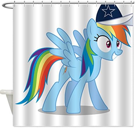 Custom Dallas Cowboy Waterproof Fabric Shower Curtain 71(W)x71(L)