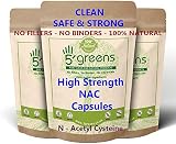 5greens NAC N-Acetyl-Cysteine 1600mg 120 Vegan Capsules - Natural view 1