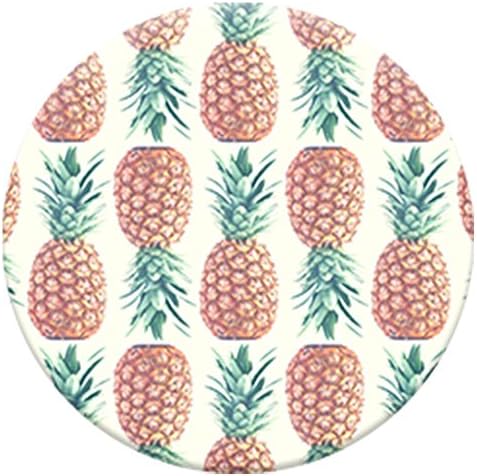 Smart Phone Expanding Stand and Grip, POPPERS Expanding Stand Holder Universal Finger Holder With Anti-fall Phone Air Sac Smartphone Desk stand Grip (Original Pineapple)
