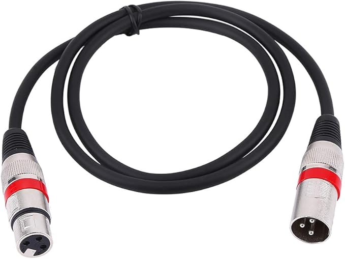 SOONHUA Cable de micrófono, 3 pines XLR macho a hembra M/F Cable de