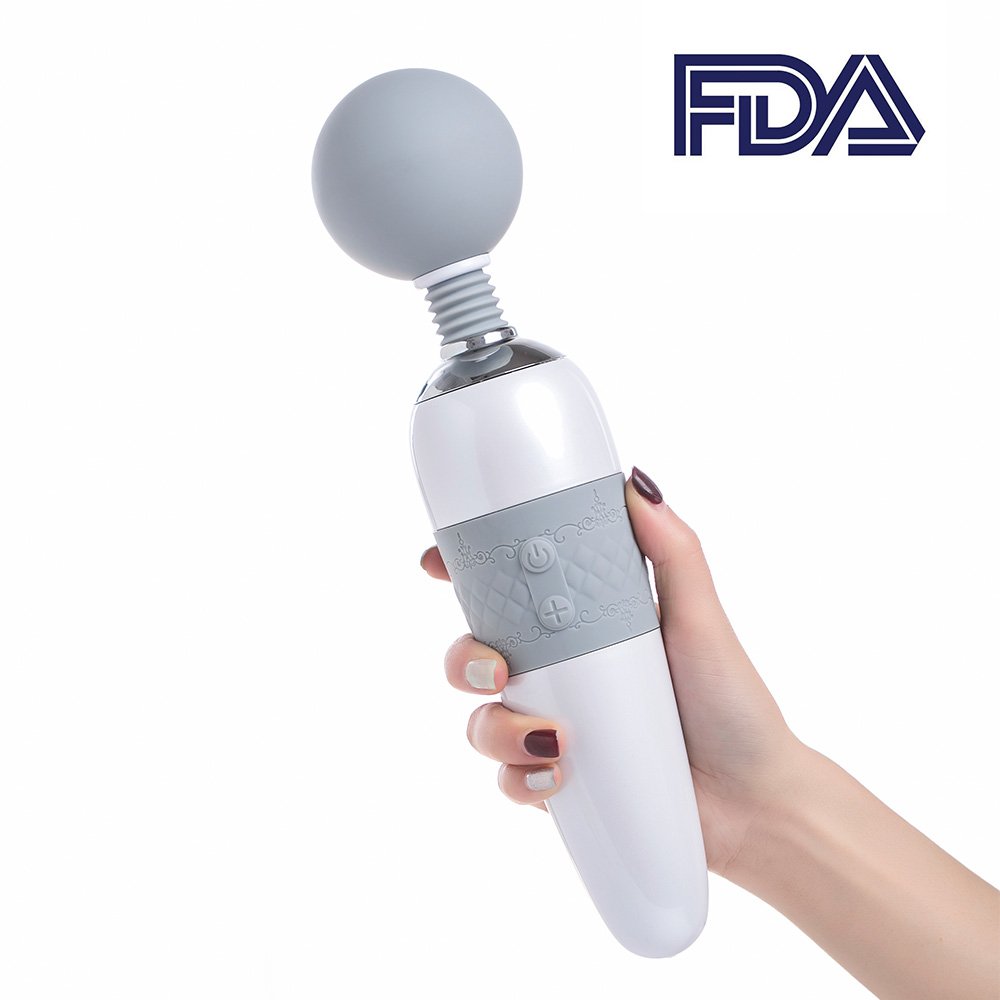 APRIL 14TH Magic Corded Curved Therapeutic Wand Massager | 10 Speeds | For Muscle Aches & Sports Recovery | Non-Rechargeable | Travel Friendly ,White