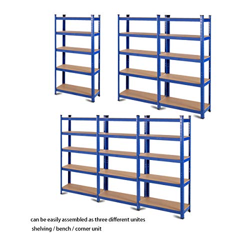 Tangkula Metal Storage Shelves, Heavy Duty Steel 5 Tier Utility Shelves