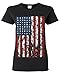 Shop4Ever® United States of America Flag Vintage Women T-Shirt USA Flag Shirts