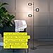 Brightech Tree Floor Lamp for Living Rooms & Offices, Dimmable Standing Lamp for Bedroom Reading, LED Spotlight Floor Lamp, Tall Lamp with Adjustable Panels for Minimal Space Use - Black