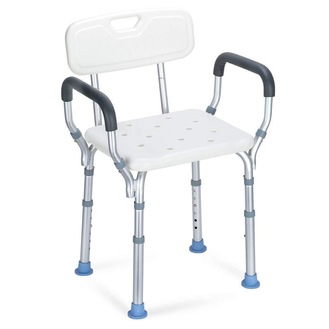 OasisSpace Shower Stool Adjustable Shower Chair for Inside Shower, Shower Seat for Adults with Anti-Slip Rubber Tips, Bath Chair for Elderly and Disabled (Oversize)
