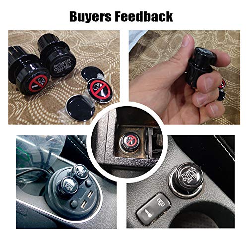 BreaDeep Cigarette Lighter Socket Cover Cap 2 Pack, Universal Waterproof Dustproof Plug for Car Power Outlet - Necessary Car Accessory to Prevent Children from Electric Shock