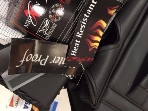 MOTORCYCLE LARGE TWO PIECE STUDDED PVC SADDLEBAG CRUISER STYLE