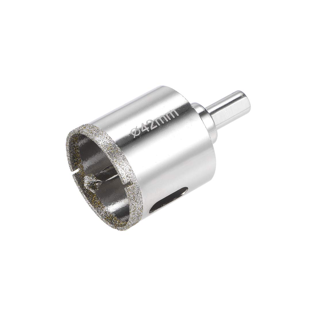 sourcing map Diamond Drill Bit 42mm Glass Hole Saw Core Drill Bit with Spotting Drill Bit for Ceramics Porcelain Tile Bottles Pots Brick