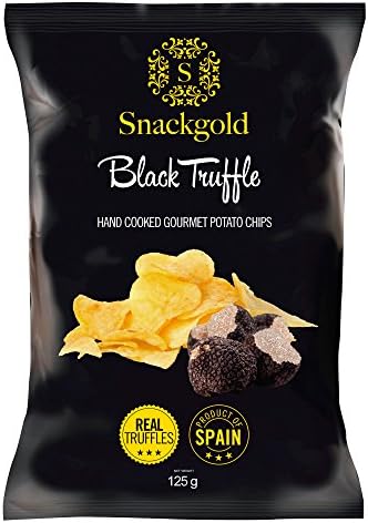 Snackgold Spanish Black Truffle Gourmet Potato Chips, 4.9 oz (125gm), Pack of 2