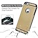 iPhone 6/6s Case - TURATA 2 In 1 Heavy Duty Dual Layer Scratch Resistant Shock Absorption Frosted Hard TPU Protective Cover Tough Bumper with Dust Plug Design for iPhone 6/6s (4.7 Inch) - Gold