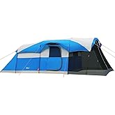 PORTAL 6/8/10 Person Family Camping Tent with Screen Room, Water Resistant Big Tunnel Tents with Rainfly, Large Family Tent f