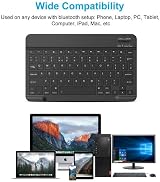 PINKCAT Bluetooth Keyboard Ultra-Slim Wireless UK Layout 3.0 Rechargeable view 3