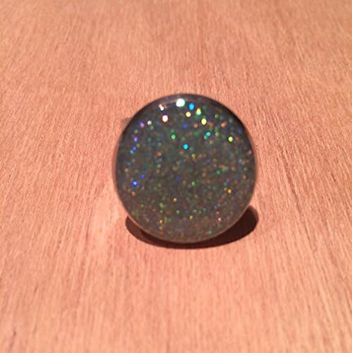 Little Sparklez Hand Candy Blue Opal Glitter in Round Silver Ring (Available in a RAINBOW of colors)