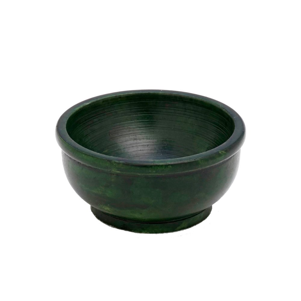NKlaus Incense burner green 6,5cm diameter decorative soapstone incense burner 9