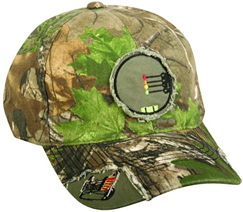 Realtree bow sight logo cap, realtree xtra green camo