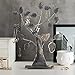 MyGift Silver Metal Jewelry Tree with Bird Nest - Holds up to 48 pair Earrings