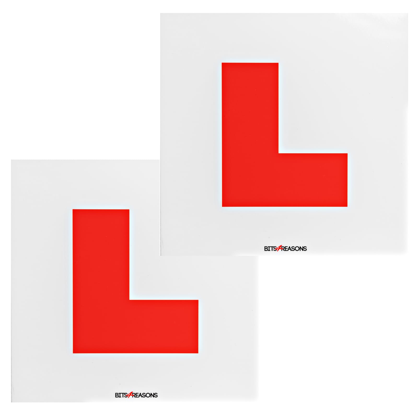 BITS4REASONS PROFESSIONAL GRADE PAIR OF HEAVY DUTY FULL SHEET MAGNETIC L PLATES USED ON OUR OWN DRIVING SCHOOL CAR