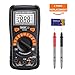 Digital Multimeter Auto-ranging with NVC, Test Amp Voltage Ohm Diode Continuity Frequency with Backlight LCD, Test Leads and Screwdriver - Tacklife DM02A
