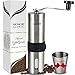 Manual Coffee Bean Grinder, Hand Held Conical Ceramic Burr Mill for Precision Brewing, Portable, Brushed Stainless Steel- Heavy Duty For K-cup, Espresso, French Press, Turkish- Free Bonus Gift