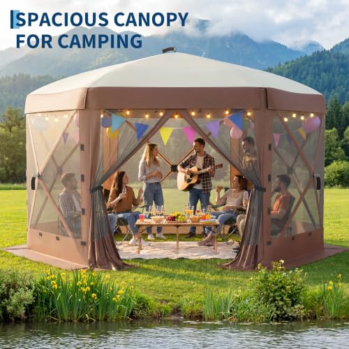 Garvee 12x12 Pop Up Gazebo Review: Hexagonal Screen Tent with Side Panels image 26