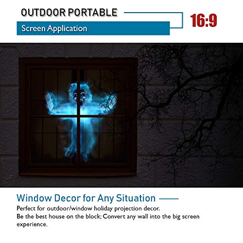 Akia Screens 120 inch Outdoor Portable Projector Screen Collapsible 16:9 Anti-Crease Foldable Dual Front Rear Retractable 120” Movie Theater Projection Screen Home DIY Hang Grommet AK-DIYOUTDOOR120H