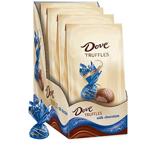 DOVE Milk Chocolate Truffles Candy Gift Bag, 5.31Ounce Bag (Pack of 4