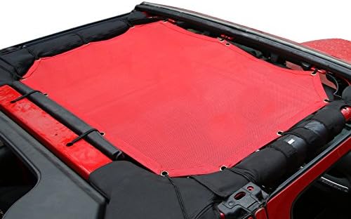 Santu Red Eclipse Top Sun Shade Provides UV Protection for Jeep wrangler 2-Door JK or JKU(2007-2017)
