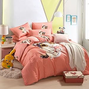 Amazon.com: Cute Kitten Orange Bedding Duvet Cover Set