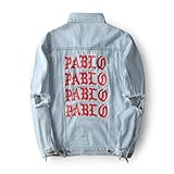 A POCKET OF SUNSHINE Newest oversized Jacket 2017 Kanye West I FEEL LIKE PABLO Denim Coats hiphop fear of god Four Two Four broken hole jean RedL