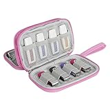 BUBM Digital Storage Bag Electronic Accessories Bag Hard Drive Organizers Earphone Cables USB Flash Drives Travel Case (Pink)