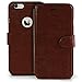 Lockwood iPhone 6/6s | Folio Wallet Card Case | Faux Leather | Vintage Dark Brown | (4.7 Inch) | Ultra Slim & Light