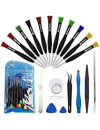 Kit de herramientas de reparación electrónica, 20 en 1, juego de destornilladores de precisión magnéticos para fijar teléfono iPhone, ordenador, tableta bloc, ordenador portátil, reloj, cámara pequeña electrónica, mini destornillador juego para el hogar D