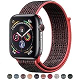 Tces Sport Wristbands Compatible for Apple Watch Band 38mm 42mm, Soft Lightweight Breathable Woven Nylon Sport Loop Replacement Strap Compatible for iWatch Apple Watch Series 3 2 1, Nike+, Edition 