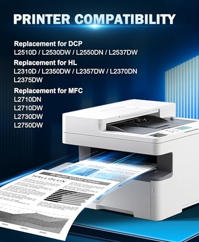 HALLOLUX TN2420 Toner, High Capacity, Up to 3000 Pages, Compatible for Brother TN2420 TN2410 TN-2420 TN-2410 Toner for Brother MFC-L2710DW L2710DN L2730DW L2750DW DCP-L2510D Toner (Black, 2-Pack)