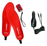 Thermacell Rechargeable Remote Controlled Heated Shoe Insole with Car Charger