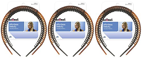 Scunci Effortless Beatuy Headbands, 1 Inch, 6-Count