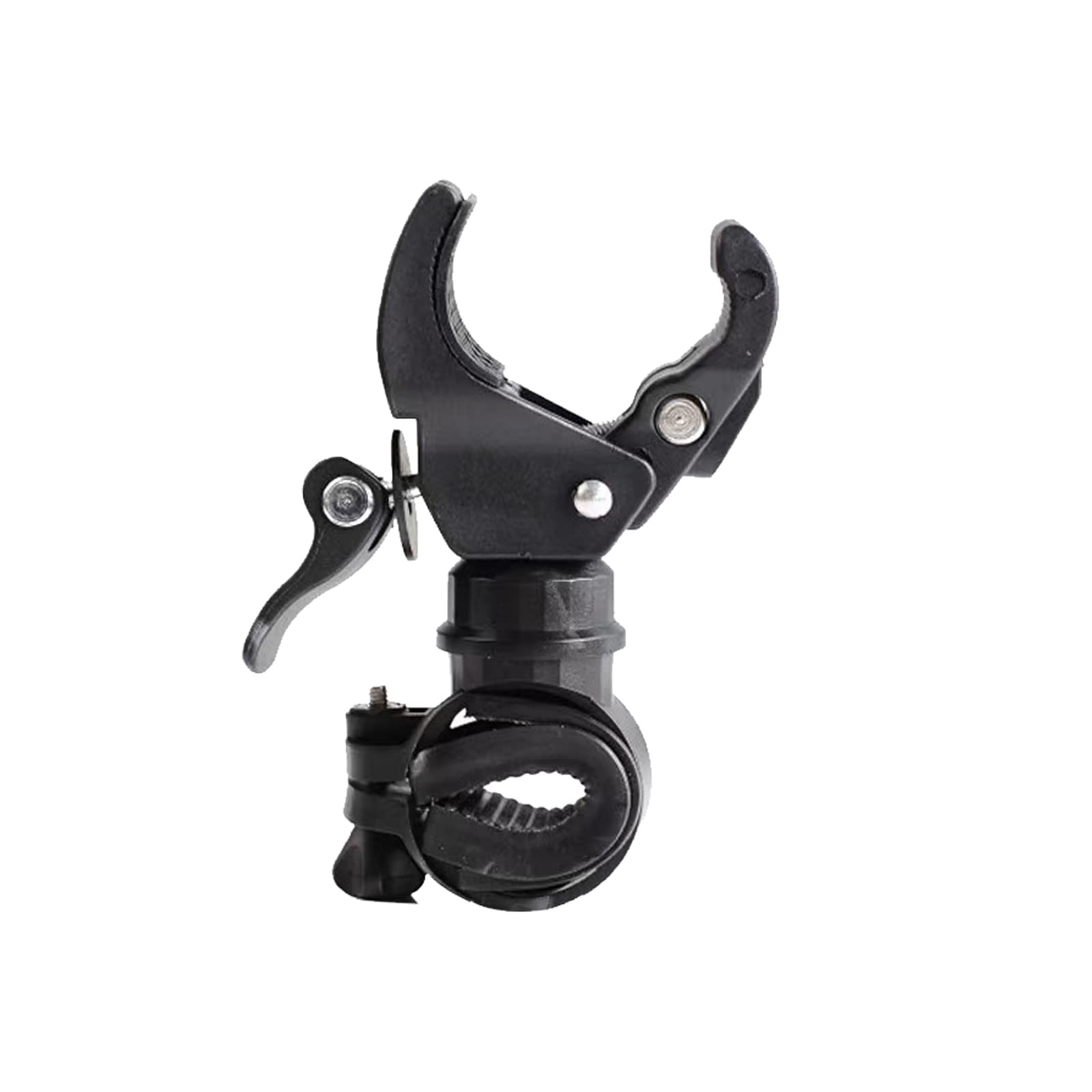 Bike Torch Clamp 360° Rotatable Bicycle Light Holder – Secure, Adjustable Mounting Clip for LED Bike Flashlight, Easy Installation, Durable and Stable Fit for Safe Night Riding