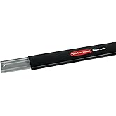 Rubbermaid FastTrack Wall Mounted Storage and Organization System Rail 48" Holds up to 1750 pounds Black Home/Garage Organization for Yard Tools/Sports Equipment/Ladders