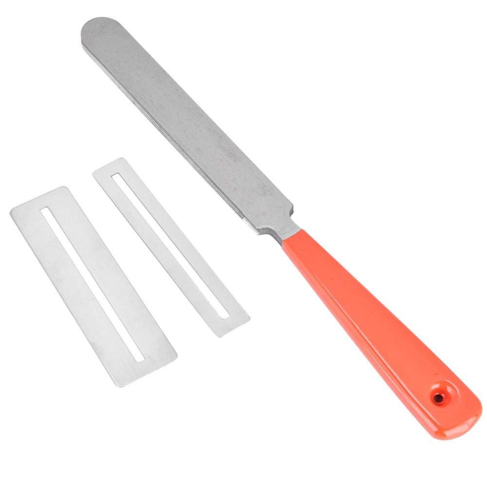 Bnineteenteam Guitar File Set,Stainless Steel Guitar Fret File Fingerboard Protector Kit Repair Tools Accessory 1 Grinding Tool and 2 Gaskets Musical Instrument Accessories