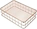 Caveen Modern Copper Rose Gold Wire Mesh Basket Storage Large Capacity Metal Receive Basket Office Bedroom Bathroom Kitchen Study